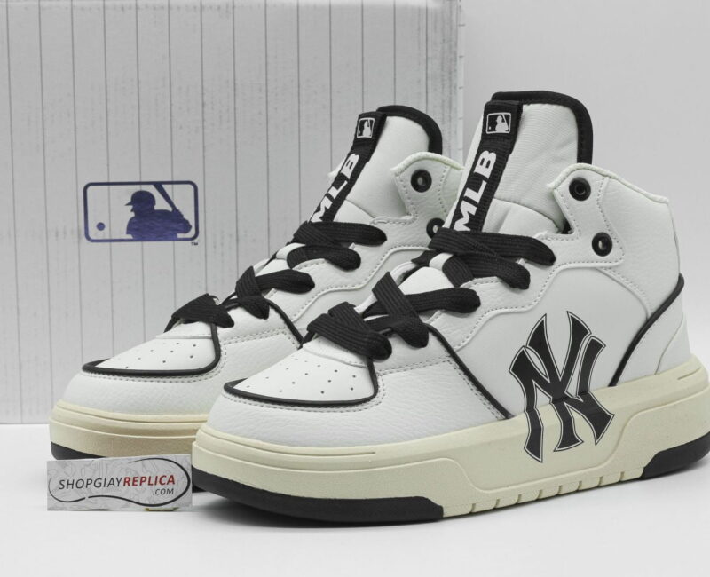 Giày MLB Chunky Liner High New York Yankees White Black