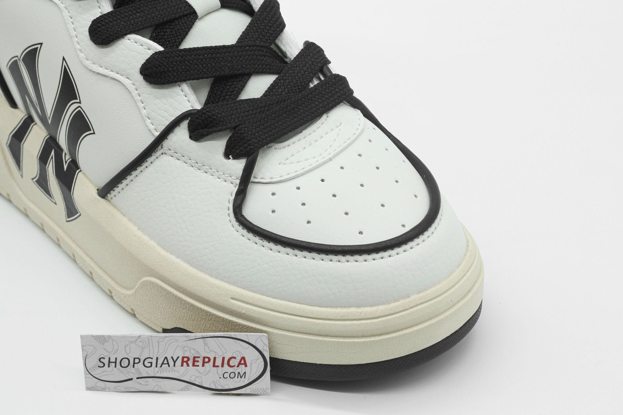 Giày MLB Chunky Liner High New York Yankees White Black