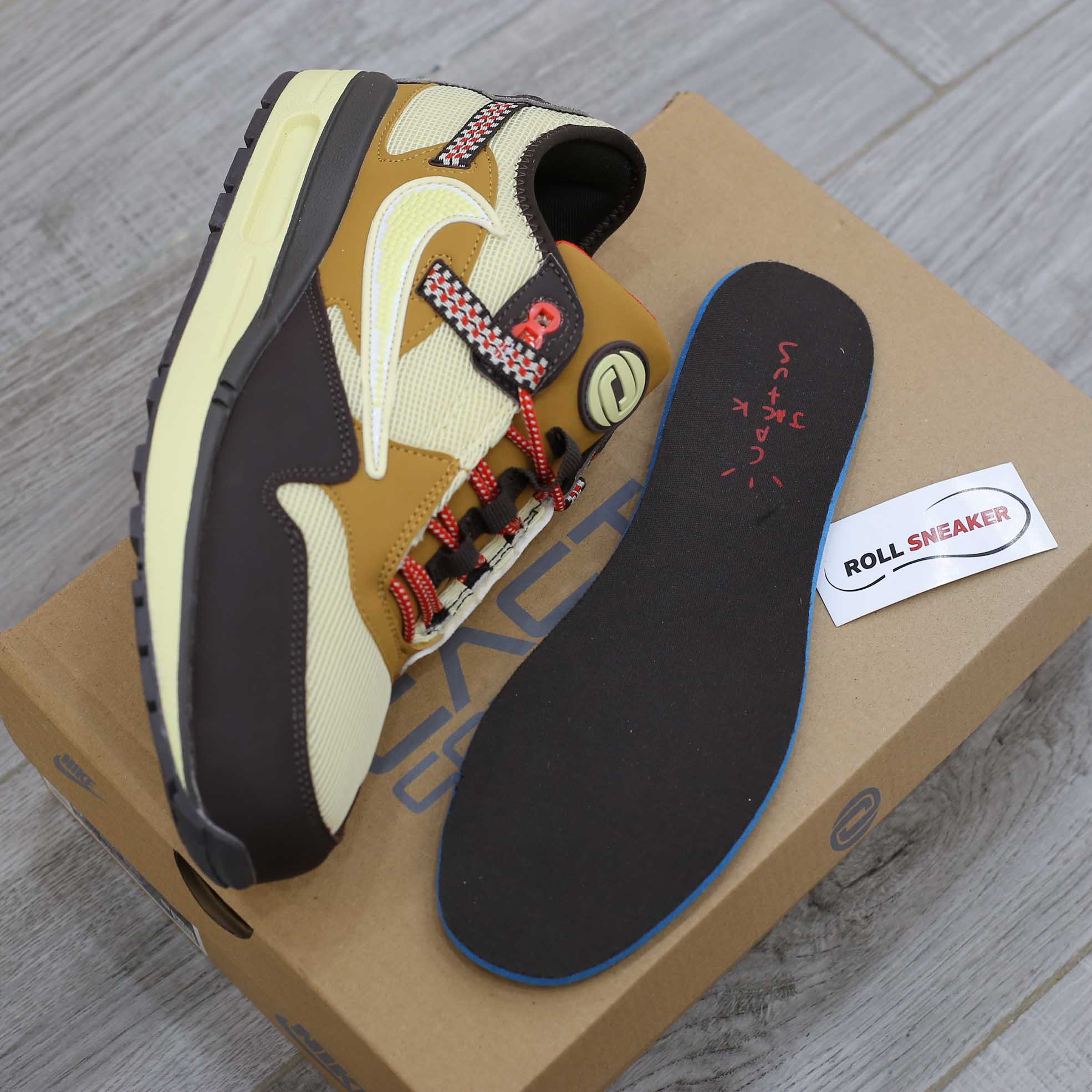 Giày Nike Air Max 1 Travis Scott Cactus Jack Baroque Brown Like Auth