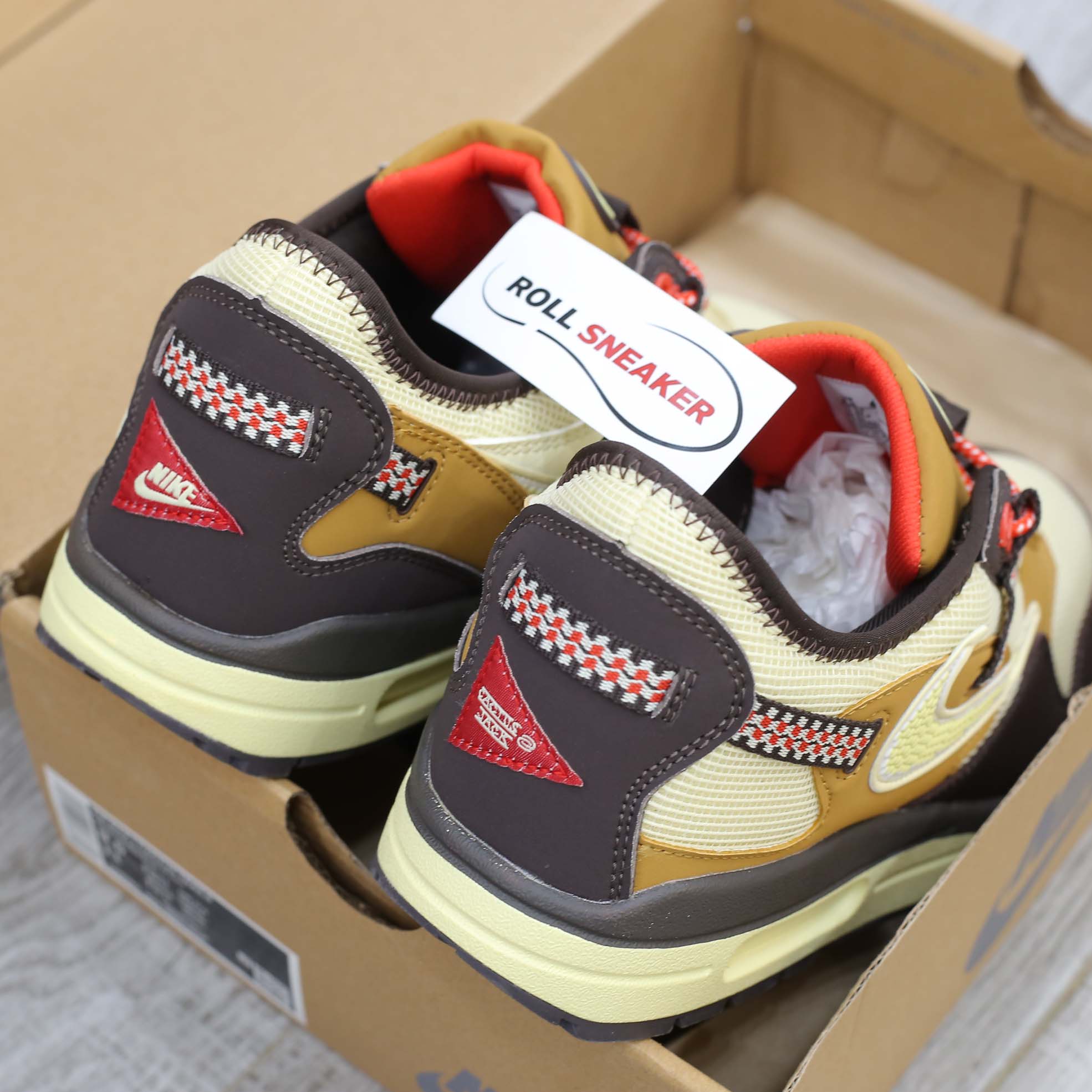 Giày Nike Air Max 1 Travis Scott Cactus Jack Baroque Brown Like Auth