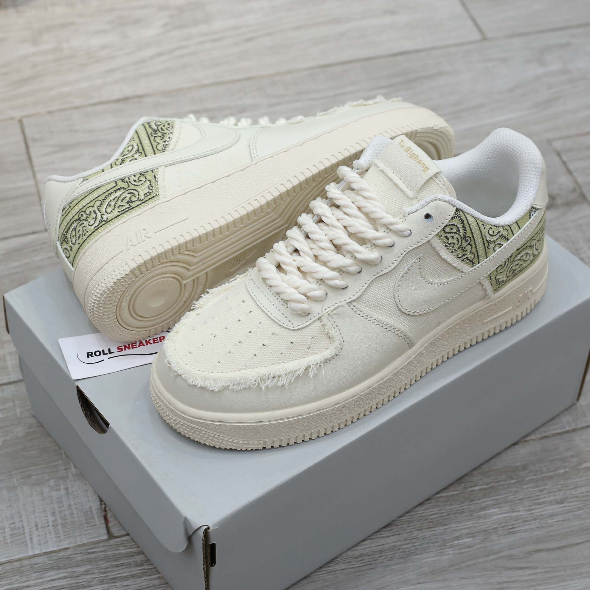 Giày Nike Air Force 1 Low Custom Paisley Dây Thừng