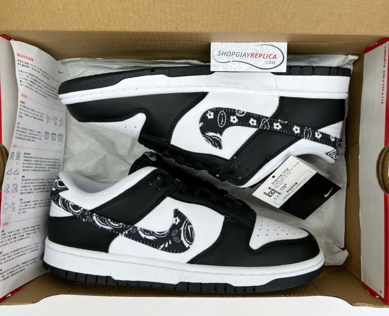 Giày Nike Dunk Low ‘Black Paisley’ Like Auth
