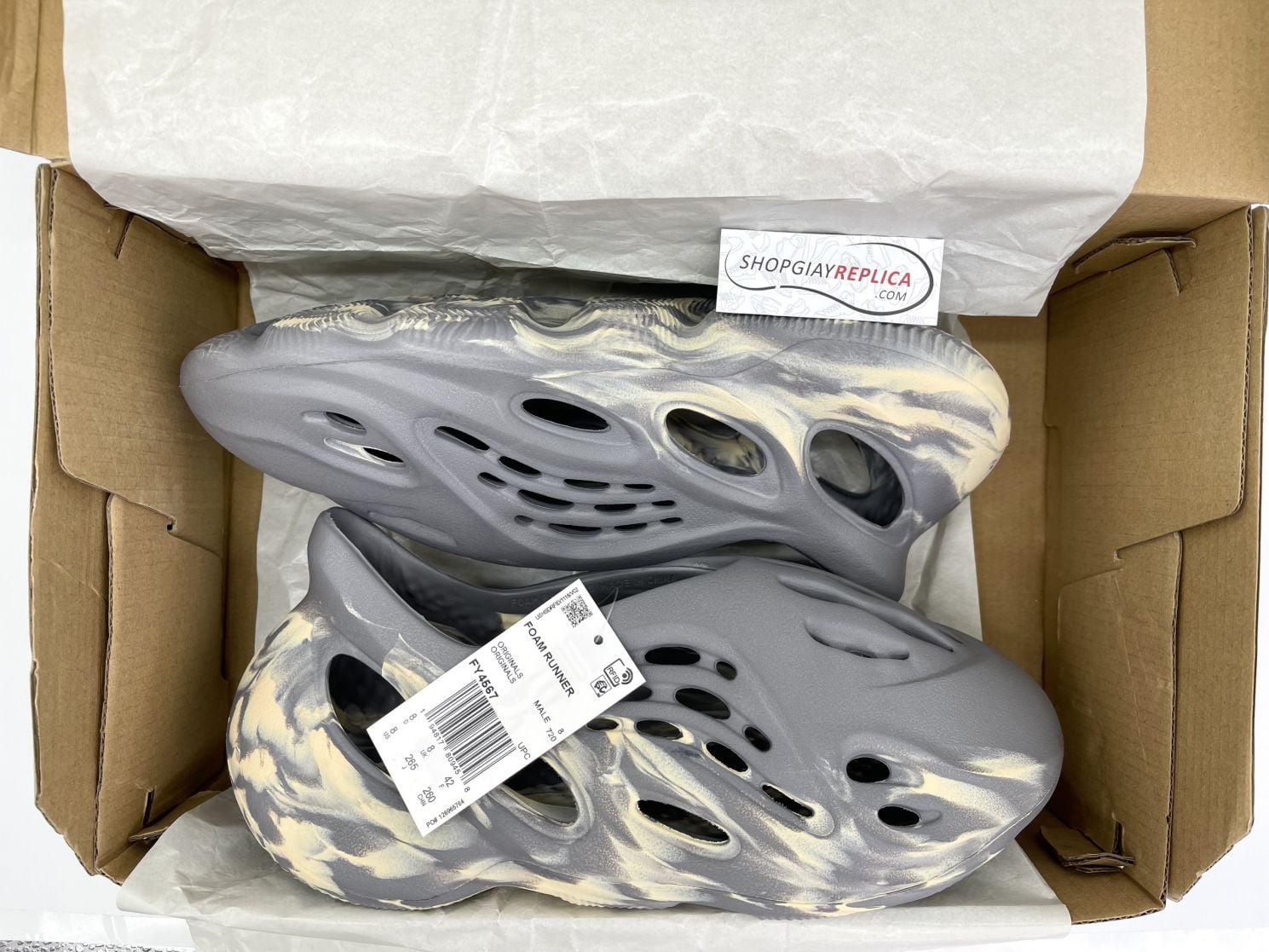 Giày Adidas Yeezy Foam Runner ‘MXT Moon Grey’ xám rep 1:1