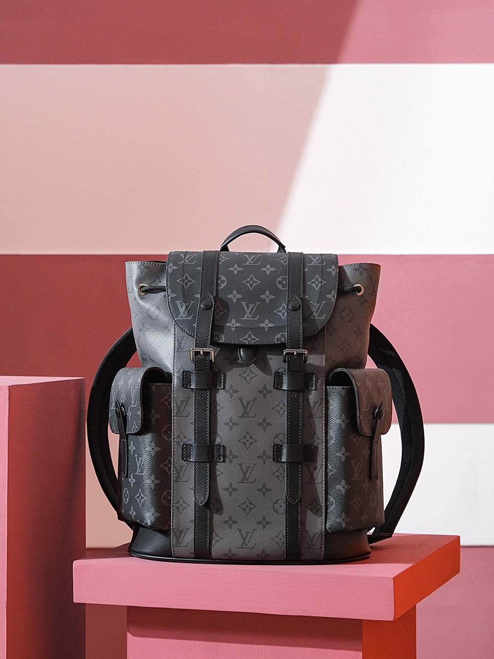 Balo Louis Vuitton Christopher MM Monogram Eclipse Siêu Cấp