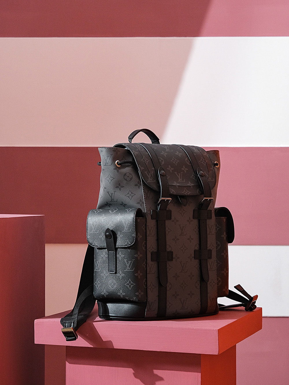 Balo Louis Vuitton Christopher MM Monogram Eclipse Siêu Cấp