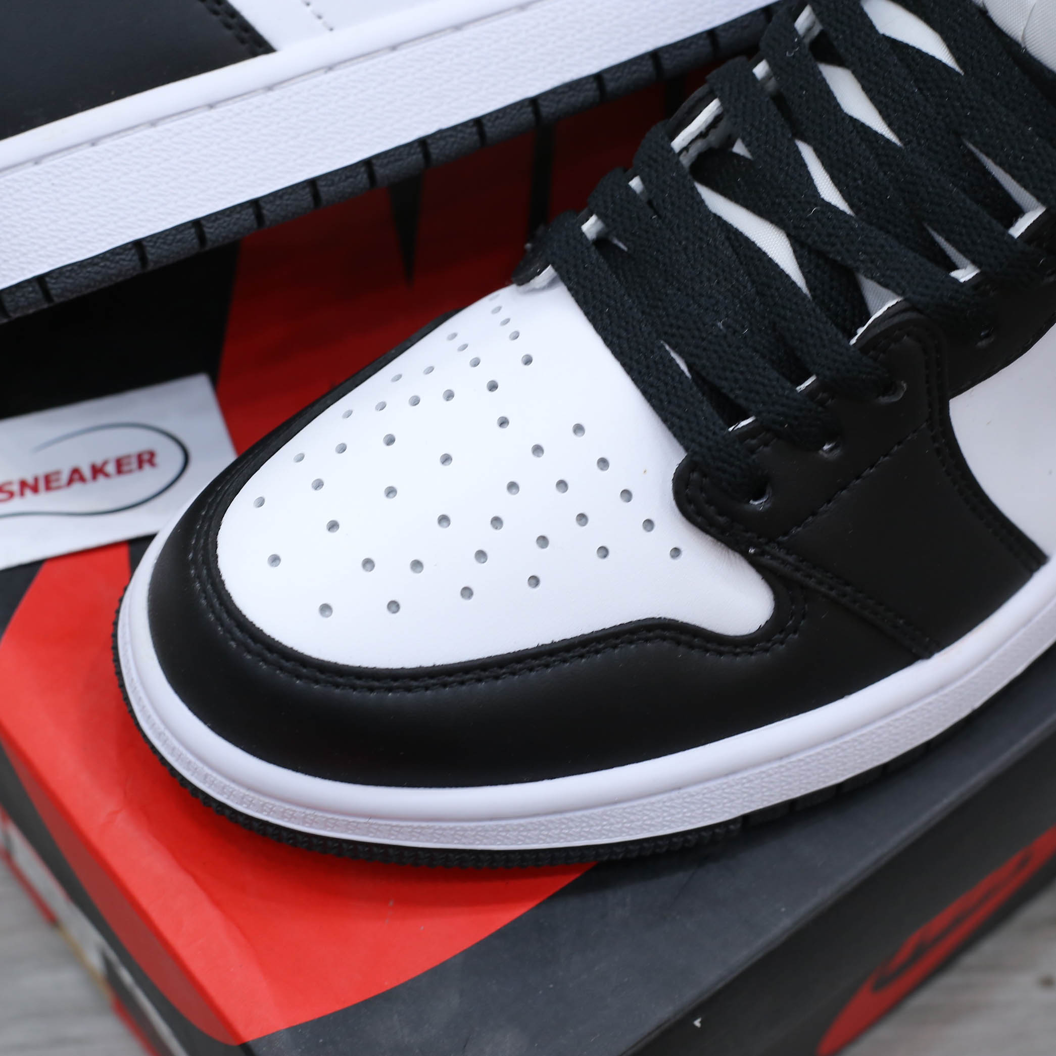 giày air jordan 1 high black white đen trắng like auth
