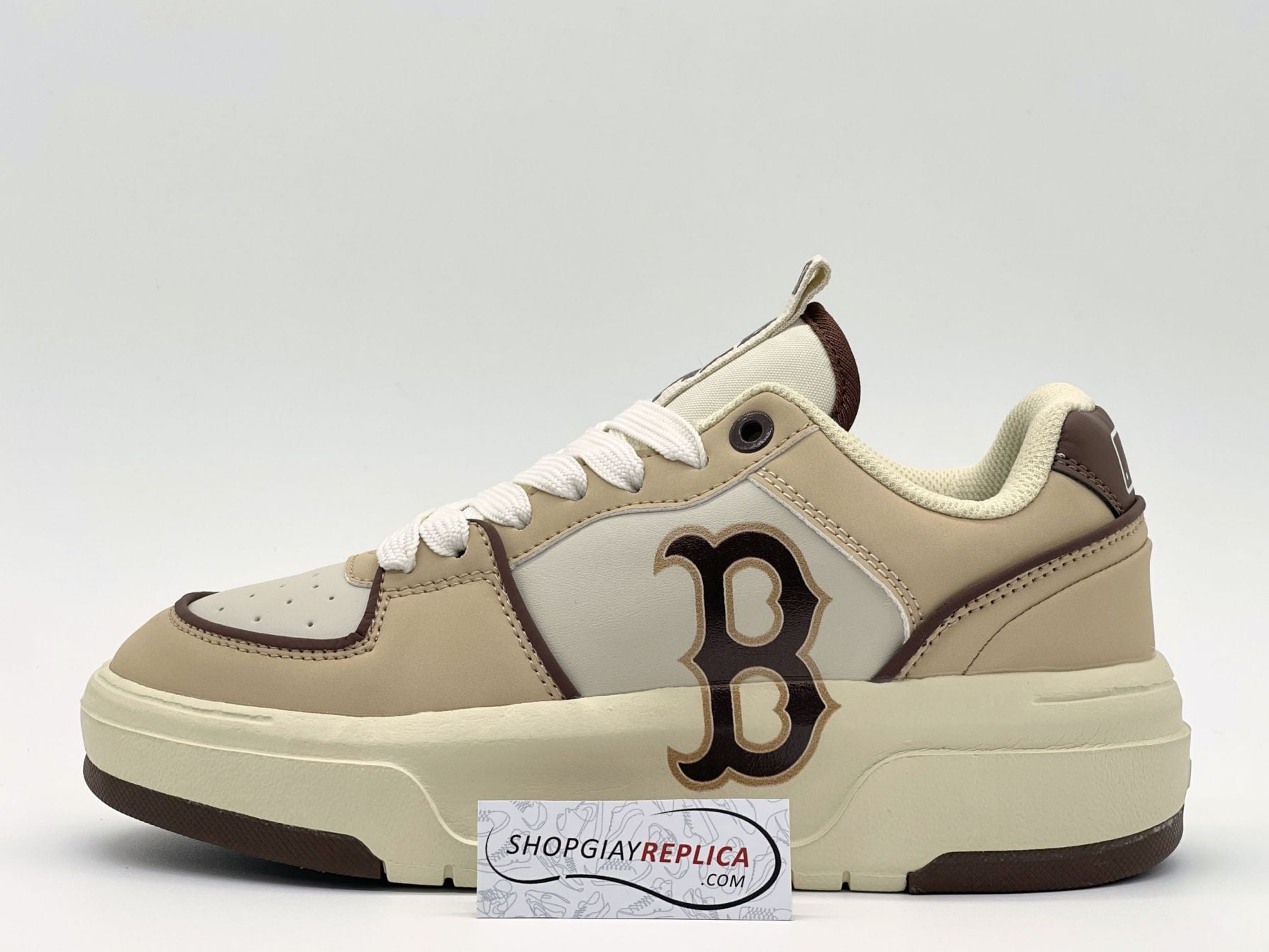 Giày MLB Chunky Liner Low ‘Boston Beige’ Like Auth