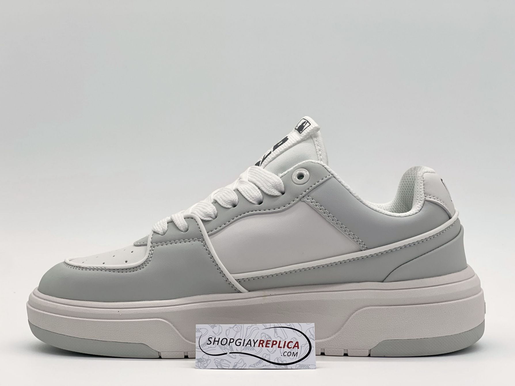 Giày MLB Chunky Liner Low New York Yankees ‘White Grey’ Like Auth