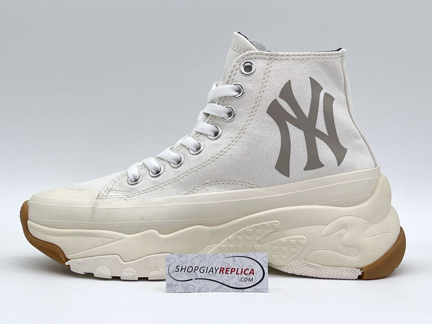 Giày MLB Bigball Chunky High New York Yankees "White Gum"