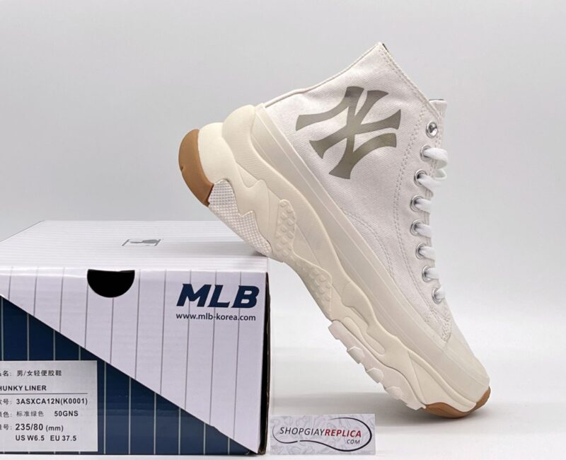 Giày MLB Bigball Chunky High New York Yankees "White Gum"