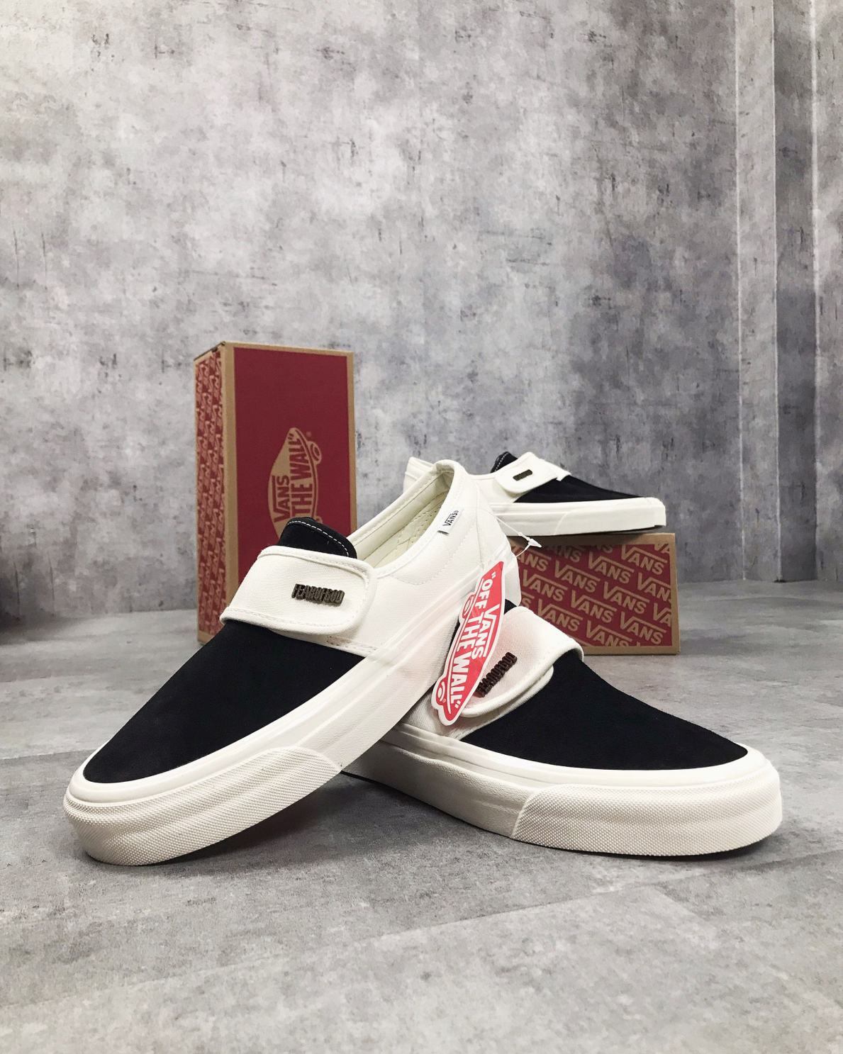 Giày Vans Slip-On 47 V DX Fear of God Black White Like Auth