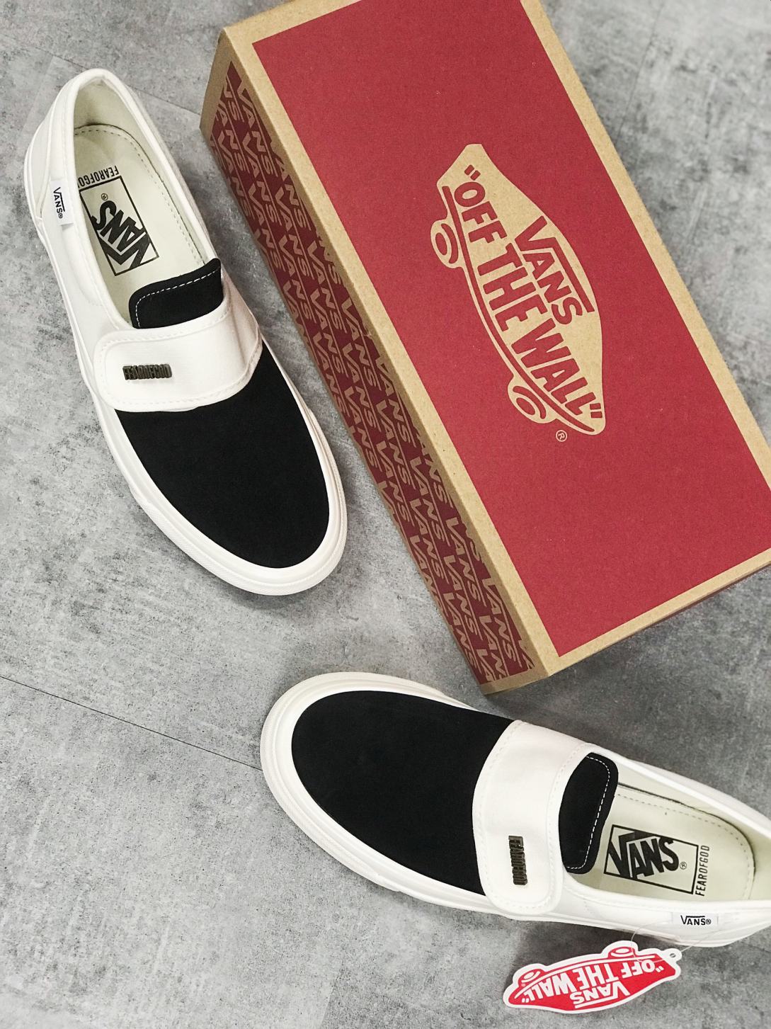 Giày Vans Slip-On 47 V DX Fear of God Black White Like Auth