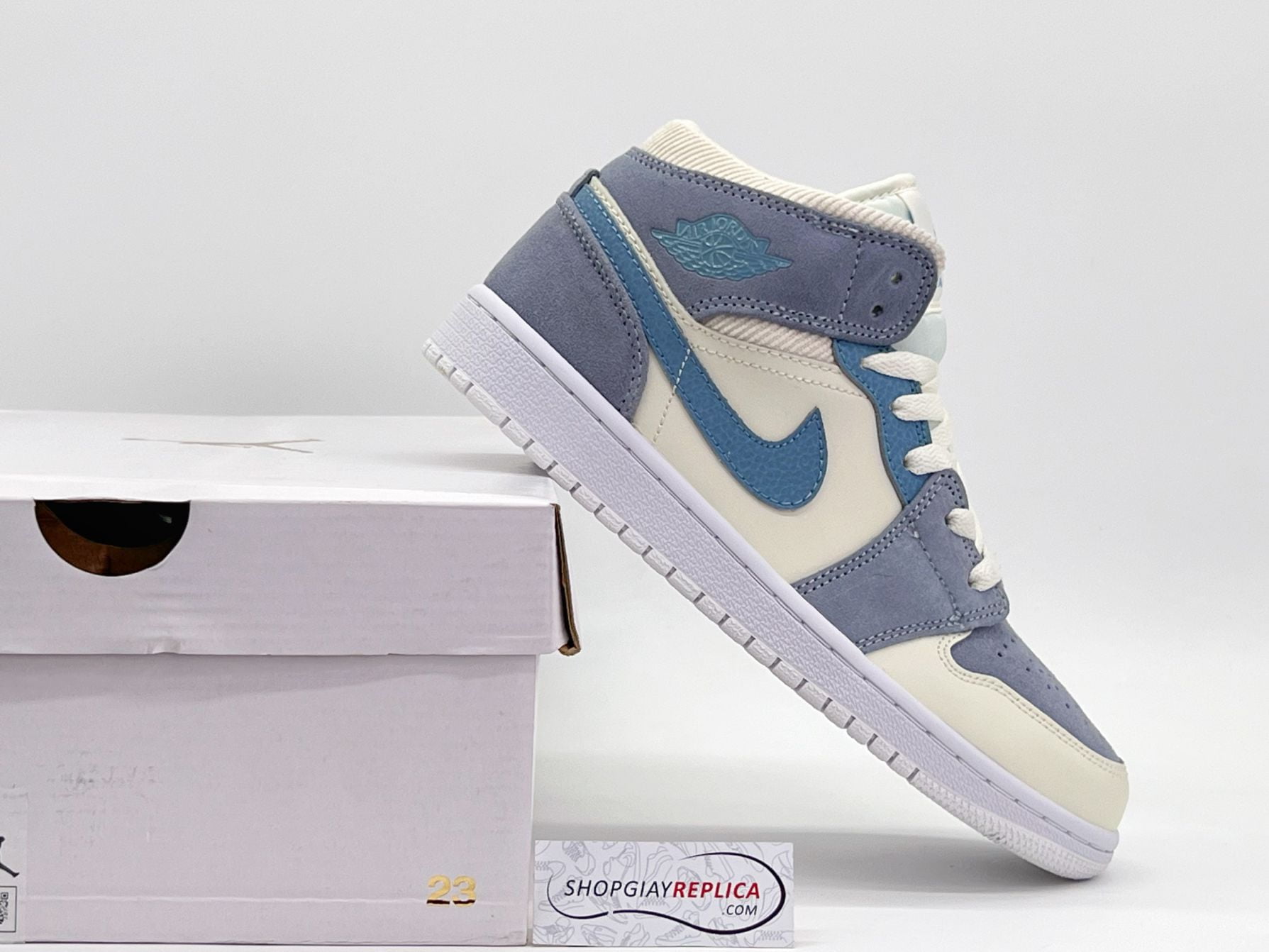 Giày Nike Air Jordan 1 Mid SE 'Sail Light Blue'