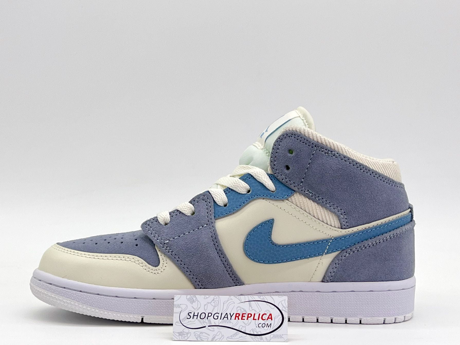 Giày Nike Air Jordan 1 Mid SE 'Sail Light Blue'