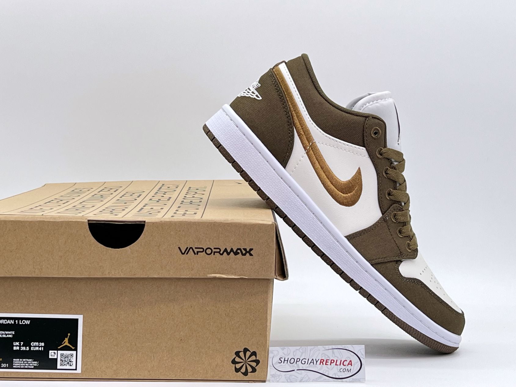 Giày Nike Air Jordan 1 Low SE ‘Light Olive’ rep 1:1