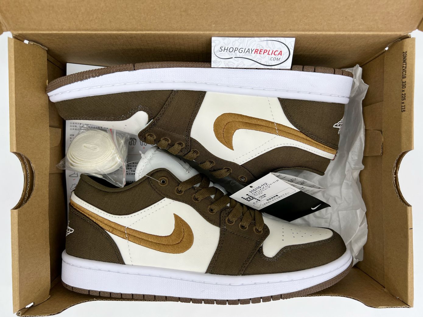 Giày Nike Air Jordan 1 Low SE ‘Light Olive’ rep 1:1