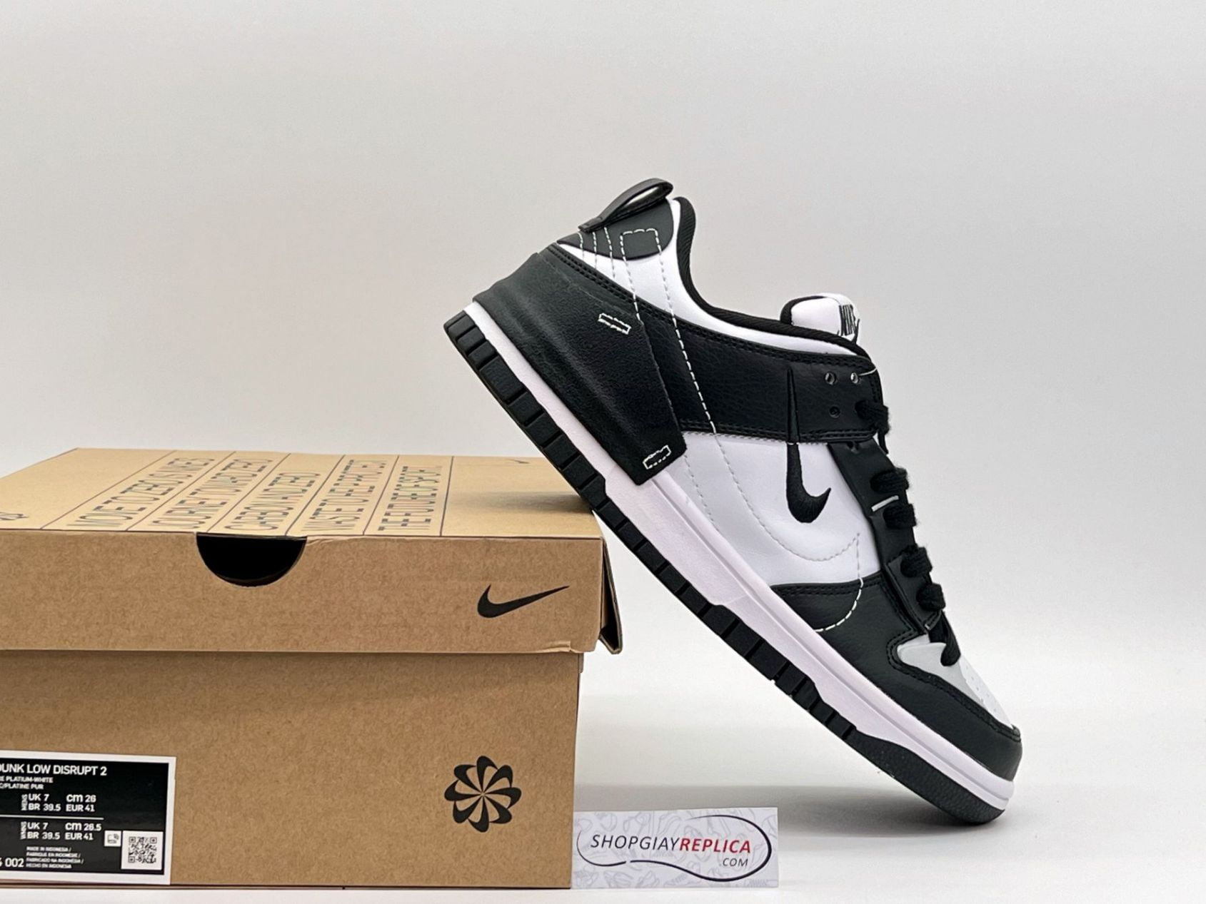 Giày Nike Dunk Low Disrupt 2 ‘Panda’ đen trắng Like Auth