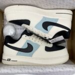 Giày Nike Air Force 1 Low Cream Black Swoosh rep 1:1