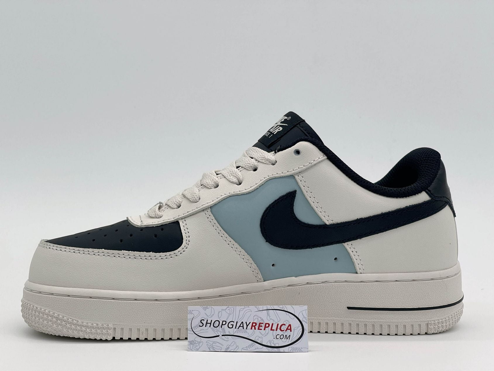 Giày nike af1 Low Cream Black Swoosh rep 1:1