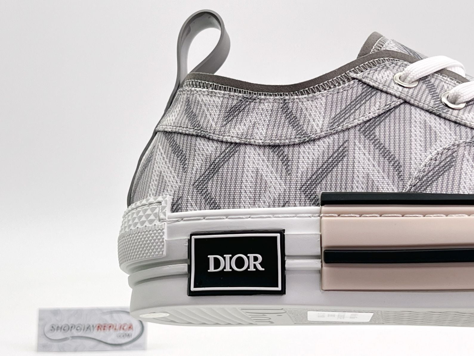 Giày Dior B23 Low Gray CD Diamond Like Auth