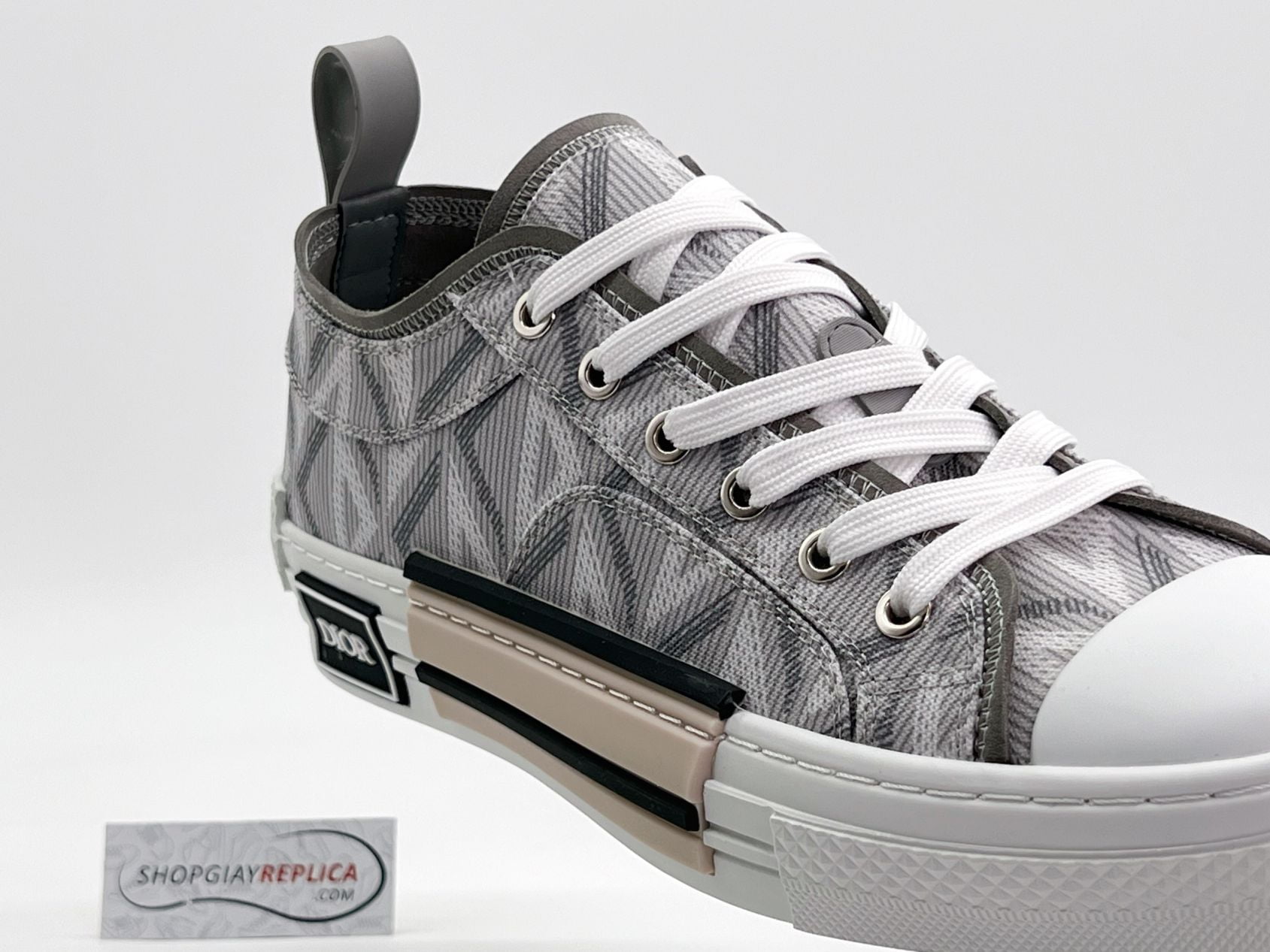 Giày Dior B23 Low Gray CD Diamond Like Auth