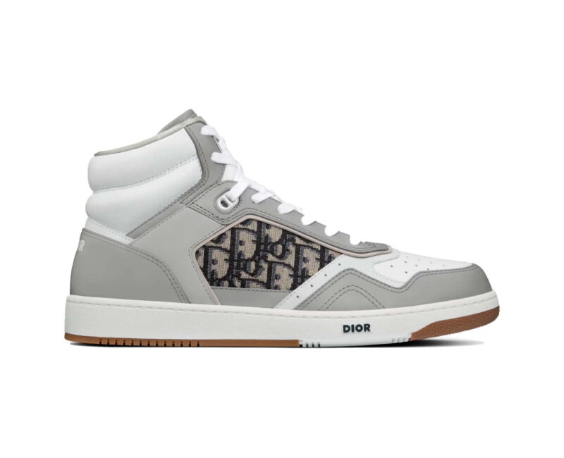 Giày Dior B27 High Gray White họa tiết Dior Oblique Jacquard Like Auth