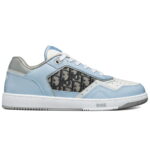 Giày Dior B27 Low Light Blue and White Gray họa tiết vải Dior Oblique Jacquard Like Auth