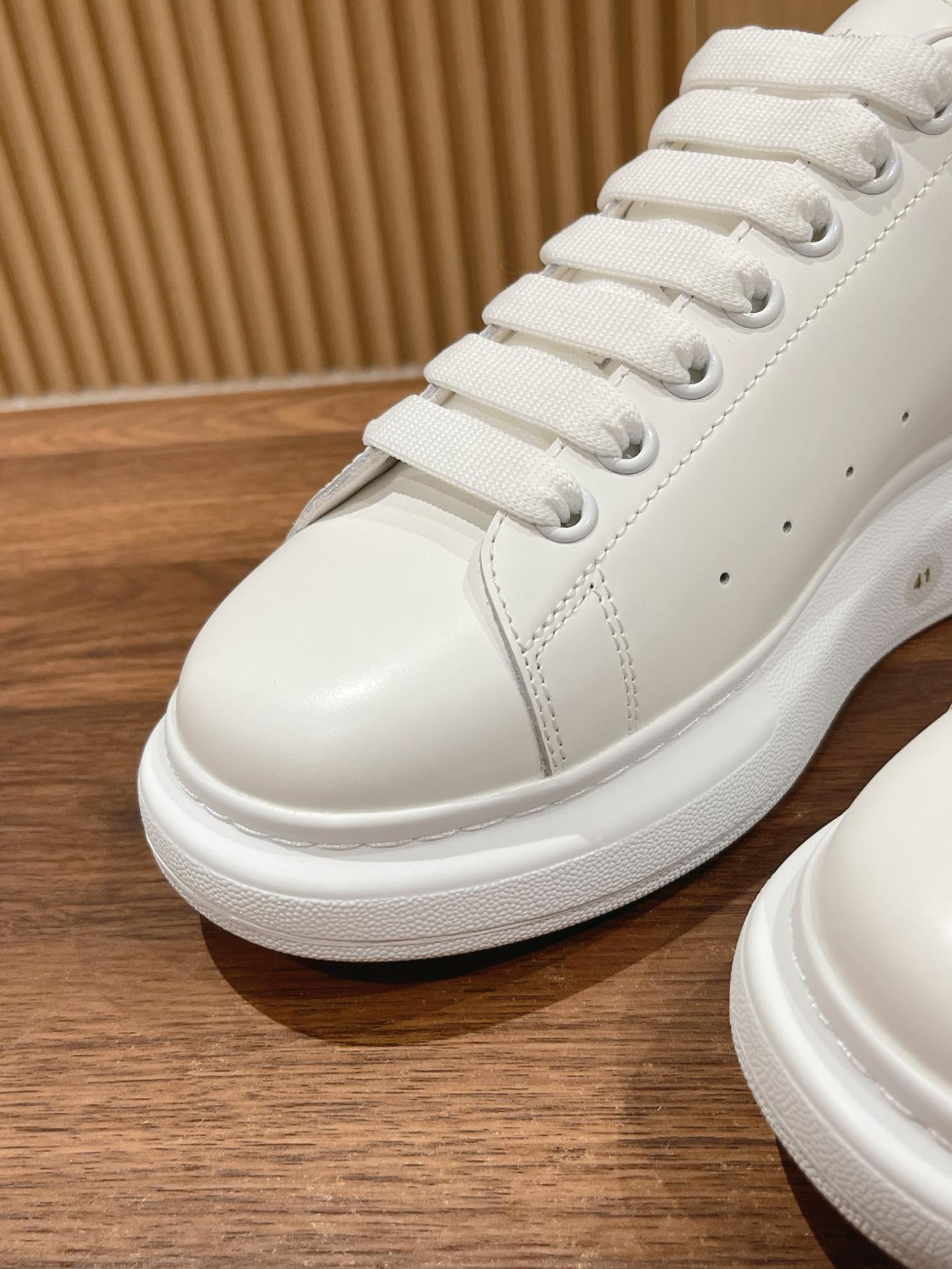 Giày Alexander McQueen Trắng Gót Bạc