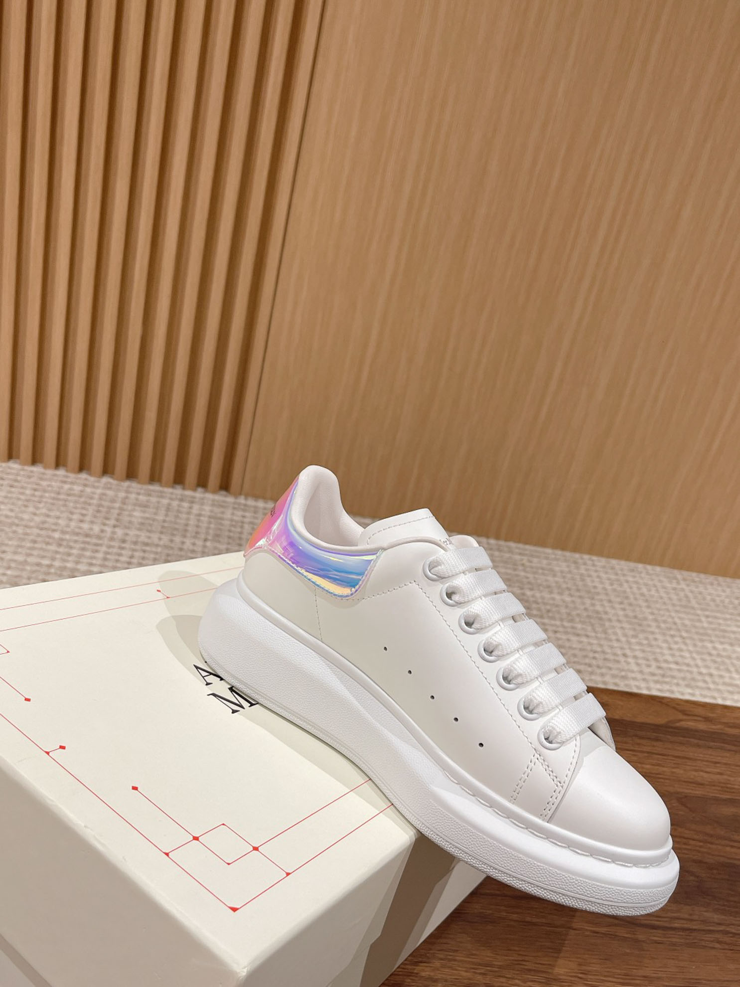 Giày Alexander McQueen Trắng gót Multicolor