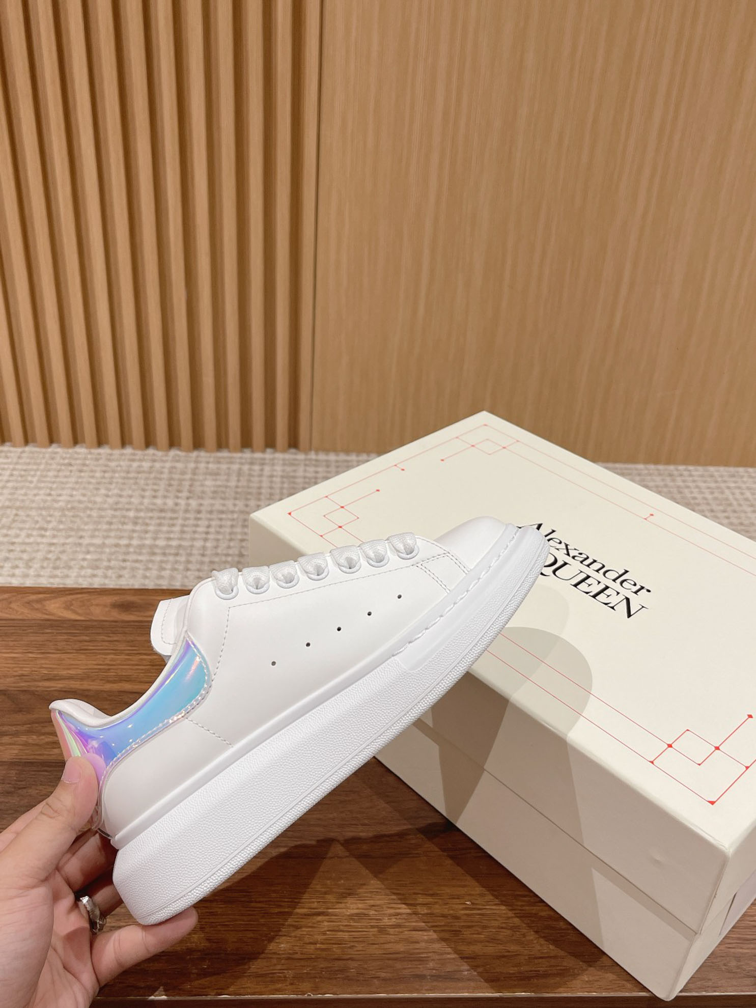 Giày Alexander McQueen Trắng gót Multicolor