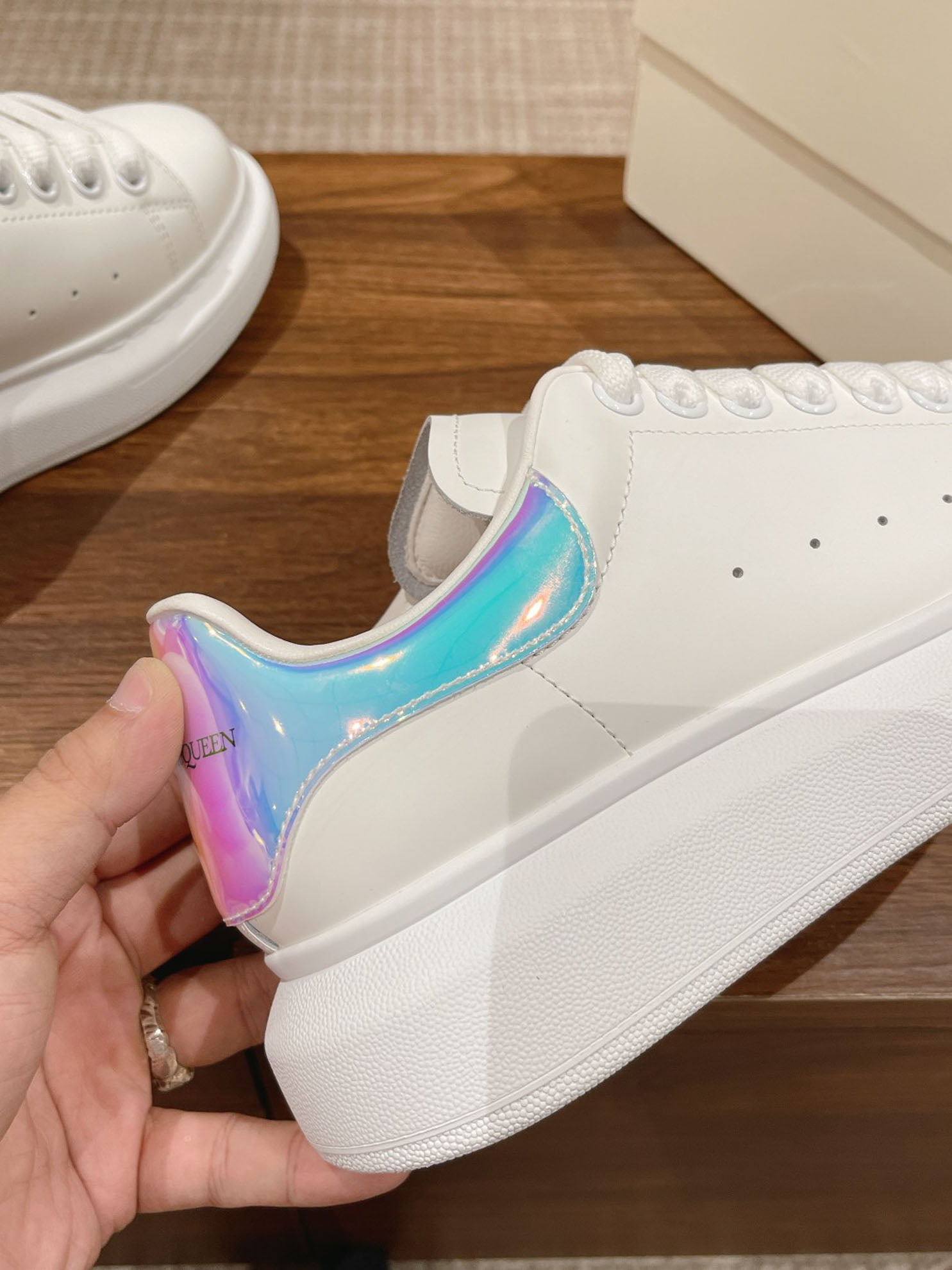 Giày Alexander McQueen Trắng gót Multicolor