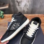 Giày Dior B27 High Black họa tiết vải Dior Oblique Jacquard Like Auth