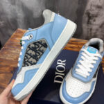 Giày Dior B27 Low Light Blue and White Gray họa tiết vải Dior Oblique Jacquard Like Auth