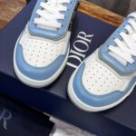 Giày Dior B27 Low Light Blue and White Gray họa tiết vải Dior Oblique Jacquard Like Auth