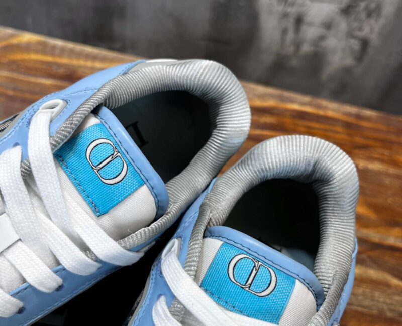Giày Dior B27 Low Light Blue and White Gray họa tiết vải Dior Oblique Jacquard Like Auth