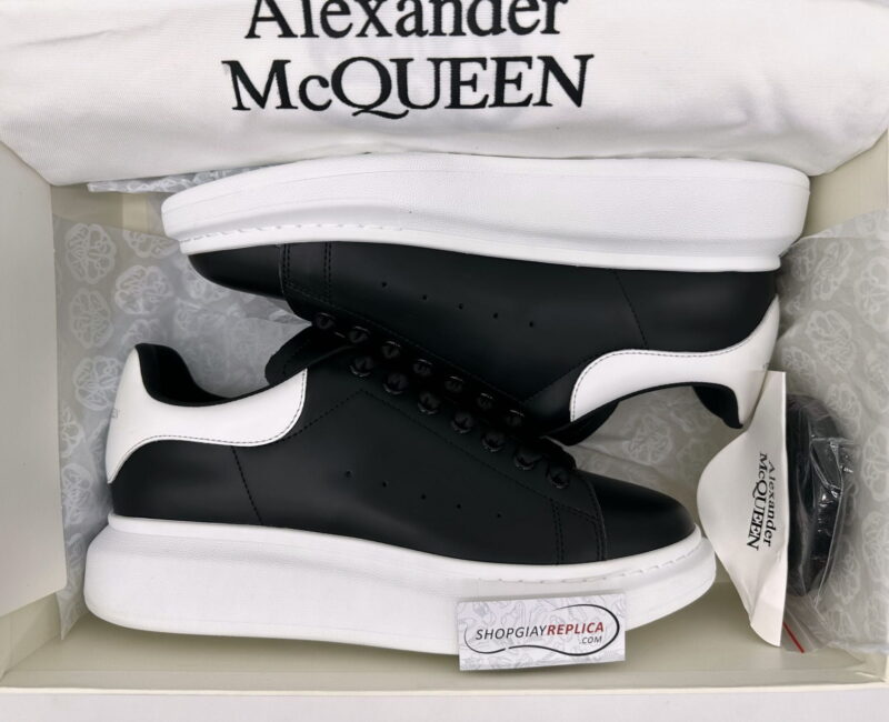 Giày Alexander McQueen Đen gót Trắng Like Auth
