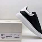 Giày McQueen Đen gót Trắng Like Auth
