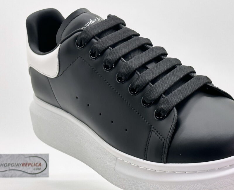 Giày Alexander McQueen Đen gót Trắng Like Auth