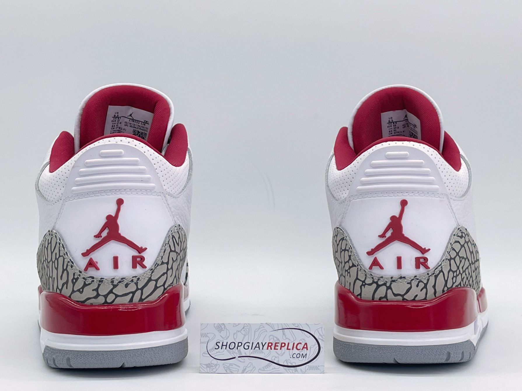 Giày Nike Air Jordan 3 Retro ‘Cardinal Red’ đỏ trắng