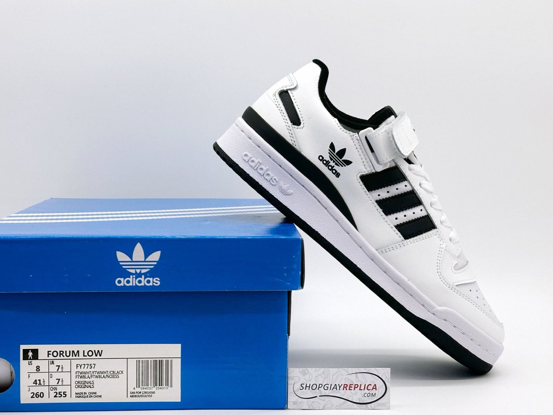 Giày Adidas Forum 84 Low White Black Trắng Đen