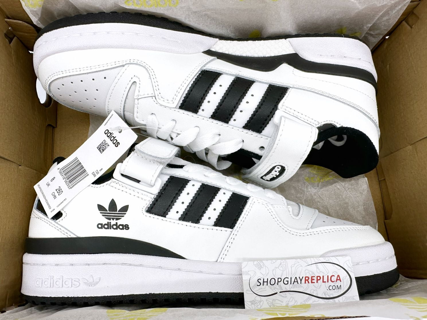 Giày Adidas Forum 84 Low White Black Trắng Đen
