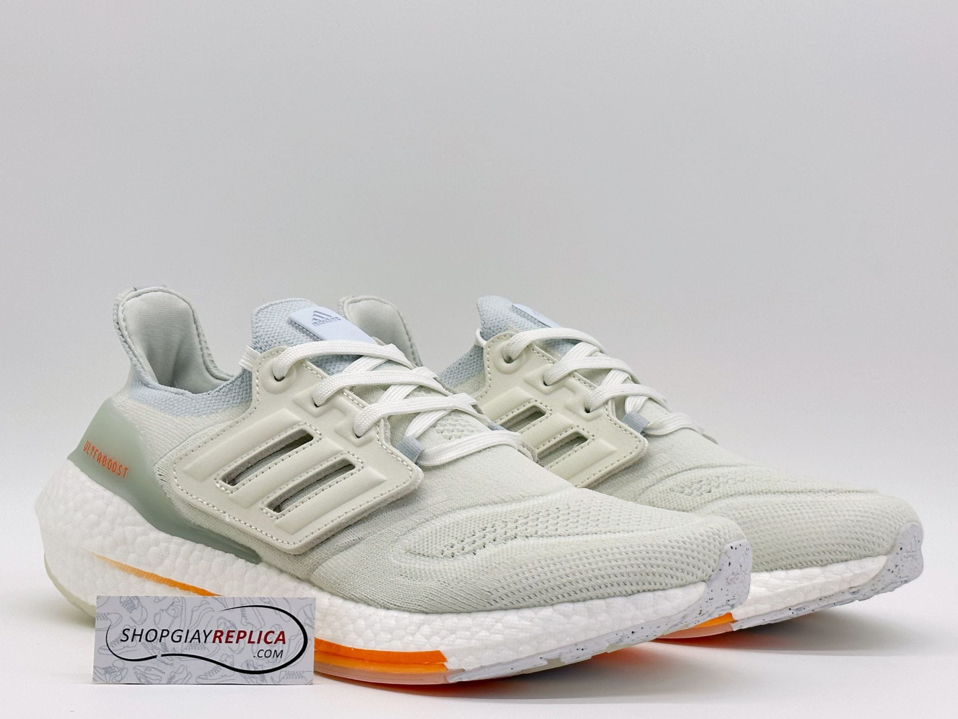 Giày Adidas UltraBoost 22 White Blue Tint Orange Like Auth
