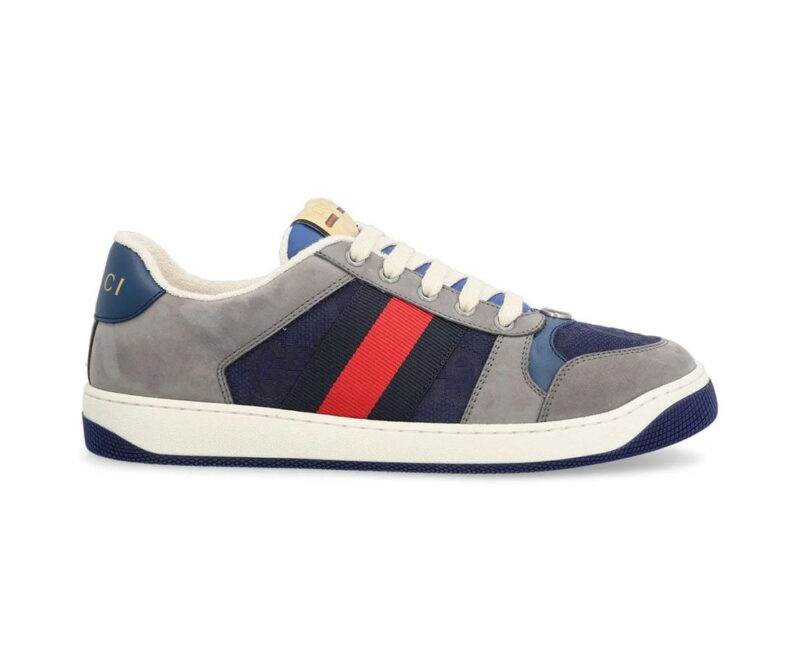 Giày Gucci GG Screener Grey Xám Da Lộn Suede