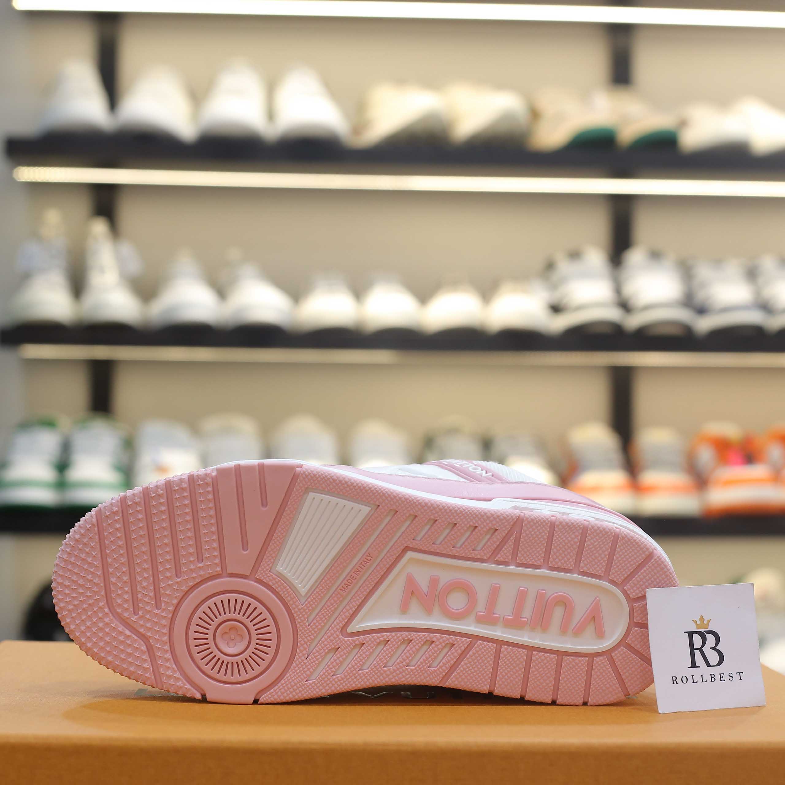 Giày Louis Vuitton Lv Trainer Monogram Pink Best Quality