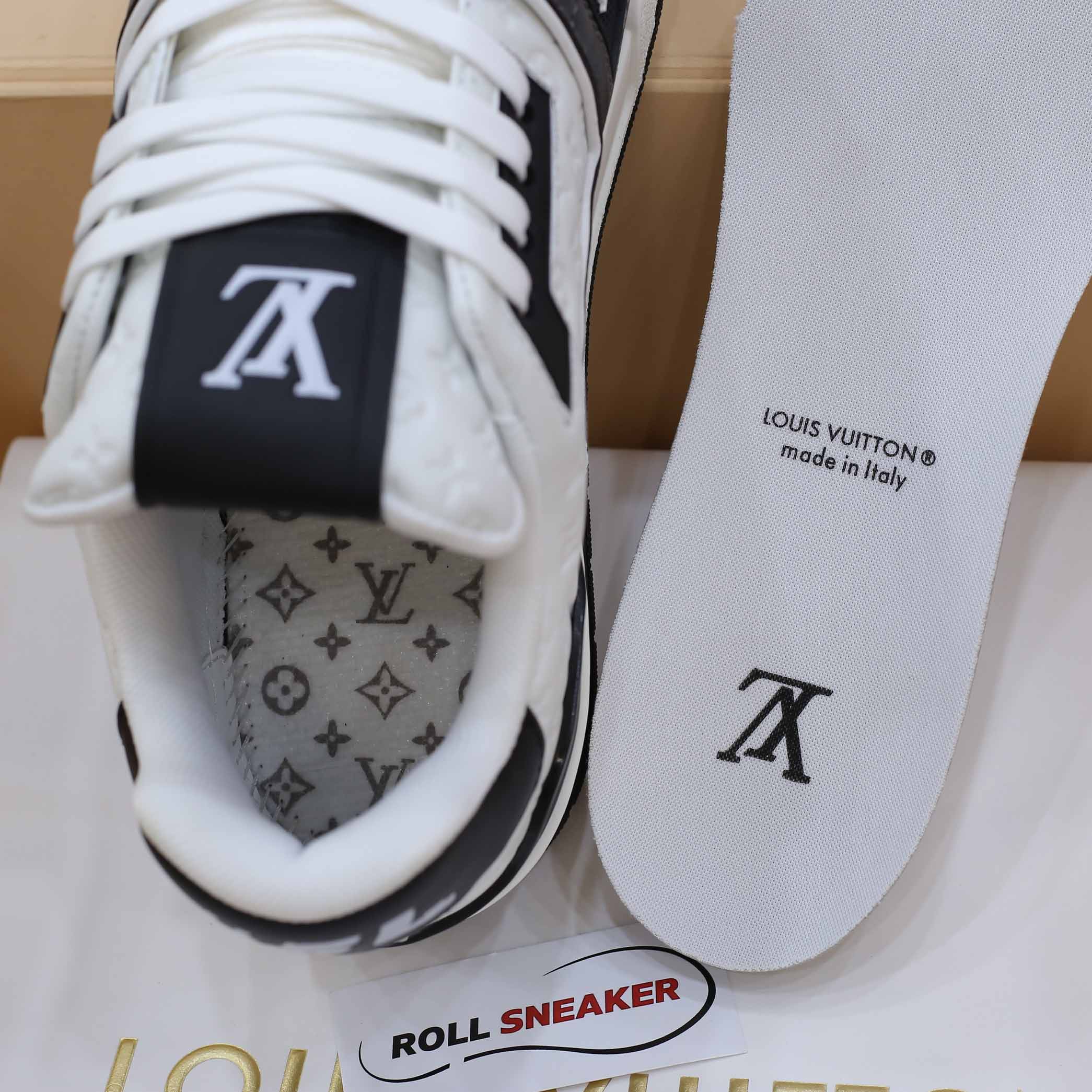 Giày Louis Vuitton Lv Trainer #54 Signature Black Like Auth