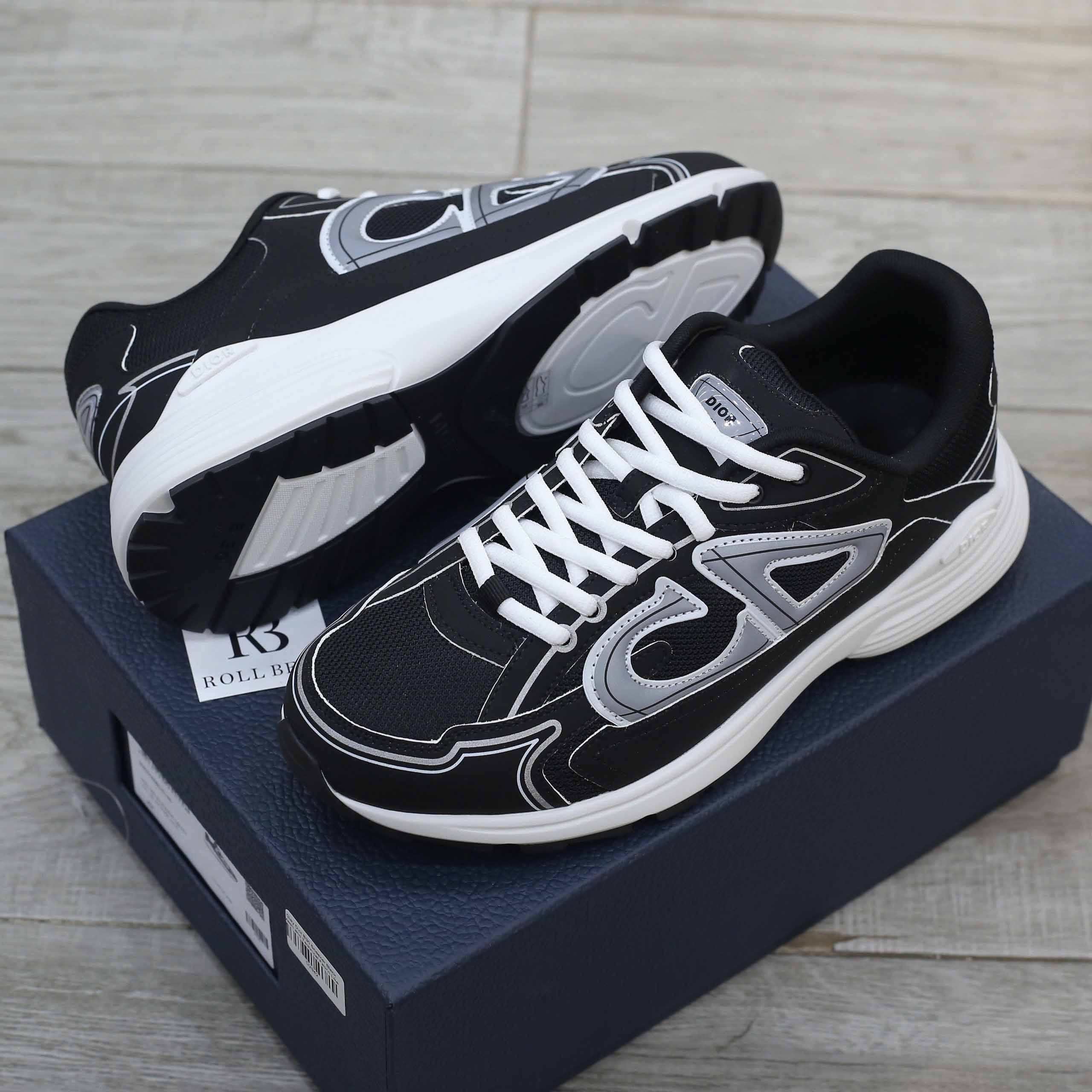 Giày Dior B30 Sneaker Black Mesh and Technical Fabric Like Auth