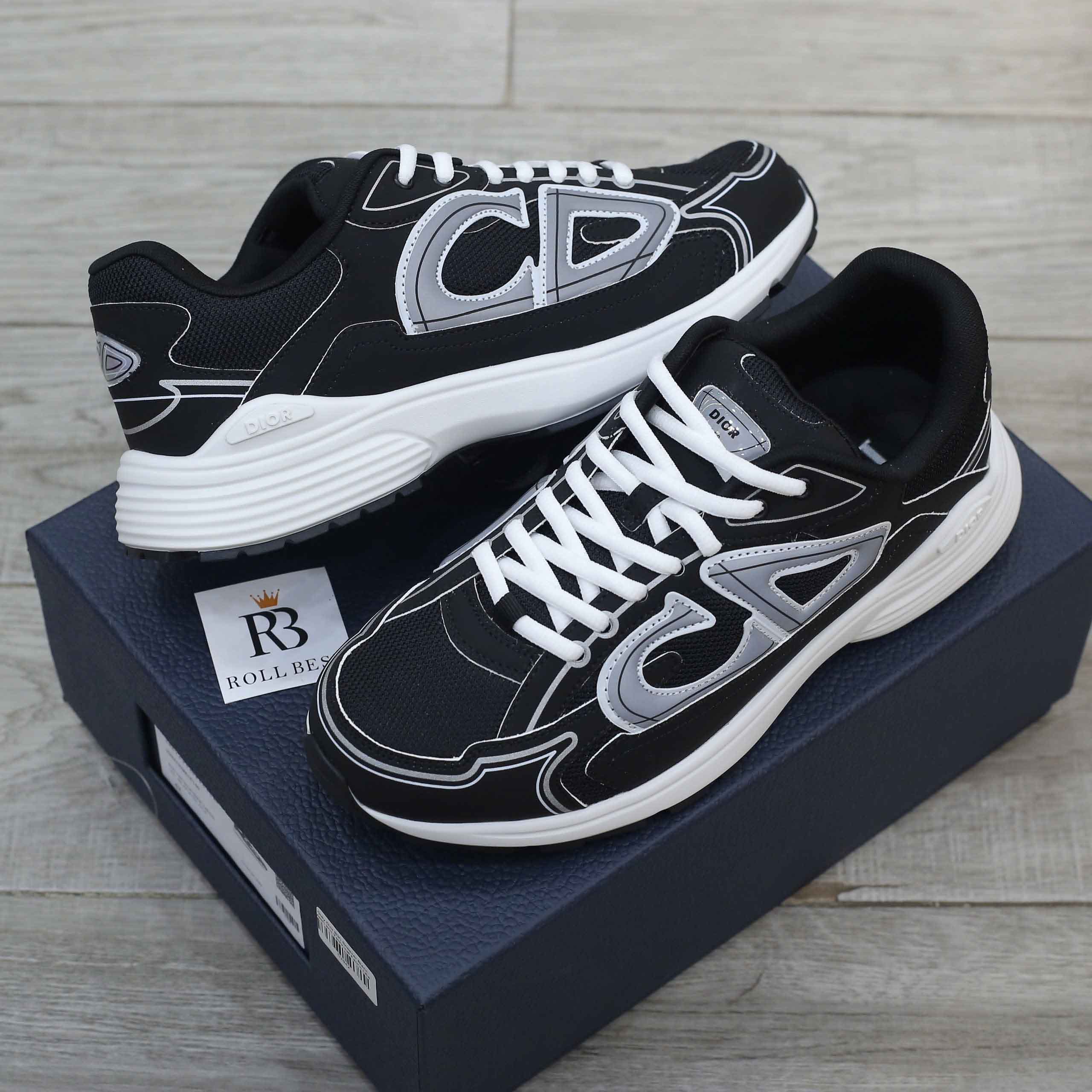 Giày Dior B30 Sneaker Black Mesh and Technical Fabric Like Auth