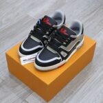 Giày Louis Vuitton Lv Trainer #54 Signature Black Grey Red Like Auth