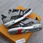 Giày Louis Vuitton Lv Trainer #54 Signature Black Grey Red Like Auth