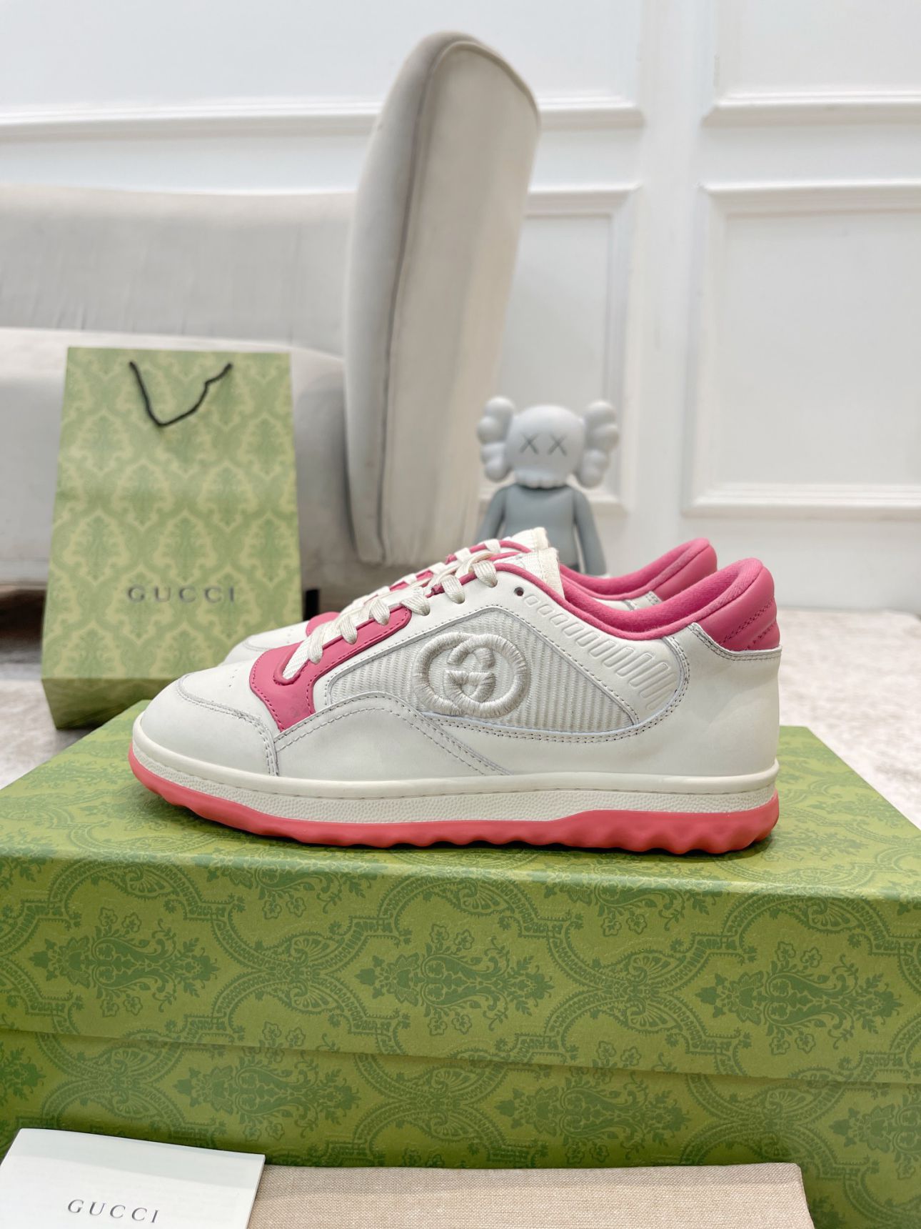 Giày Gucci MAC80 Sneaker White and Pink Like Auth